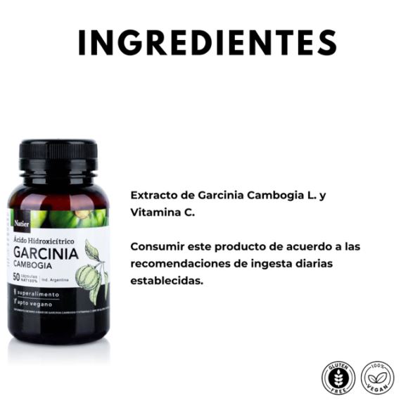 Suplemento Garcinia Cambogia Adelgazante 50 Cápsulas Natier