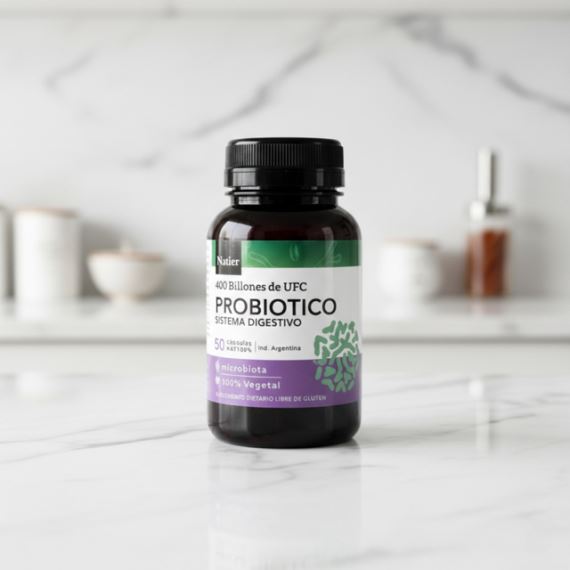 Suplemento Probiótico Sistema Digestivo 50 Cápsulas Natier