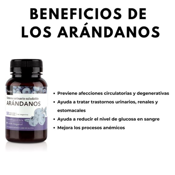 Suplemento Arándanos Concentrados Sistema Urinario Natier