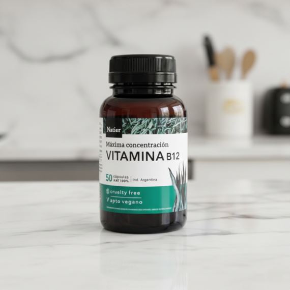 Suplemento Vitamina B12 Máxima Concentración 50 Cápsulas Natier