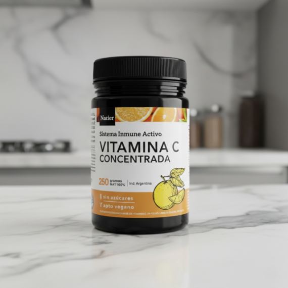 Suplemento Vitamina C Concentrada En Polvo 250g Natier
