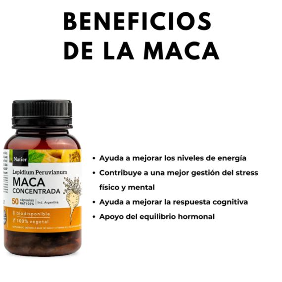 Suplemento Maca Peruana Concentrada Energía y Equilibrio Natier