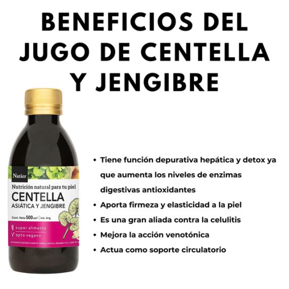 Jugo Bebible Centella Asiática y Jengibre 500ml Natier