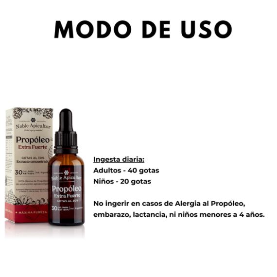 Propóleo Extra Fuerte Gotas 30% Puro 30ml Noble Apicultor