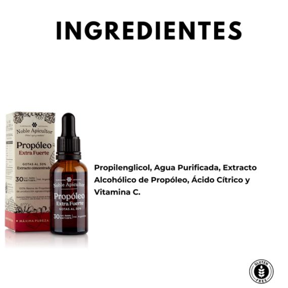 Propóleo Extra Fuerte Gotas 30% Puro 30ml Noble Apicultor