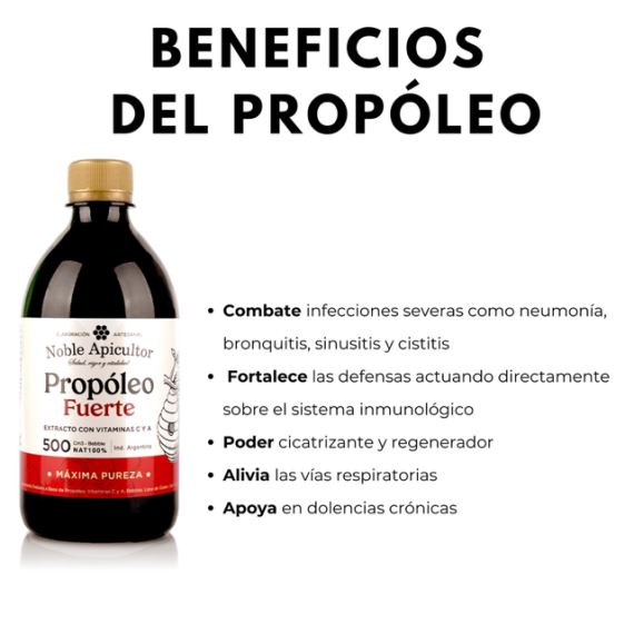 Propóleo Fuerte Bebible Máxima Pureza 500ml Noble Apicultor