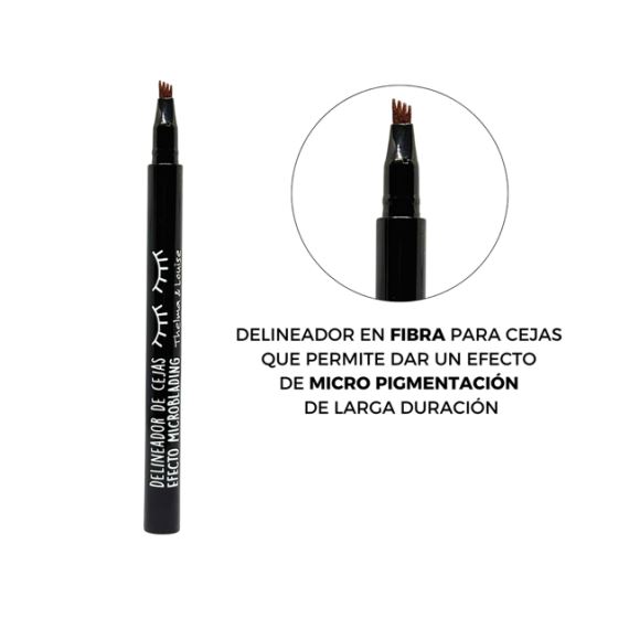 Kit Delineador Microblading Castaño + Máscara Cejas Thelma & Louise 