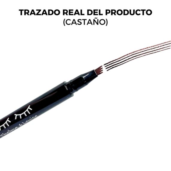 Kit Delineador Microblading Castaño + Máscara Cejas Thelma & Louise 