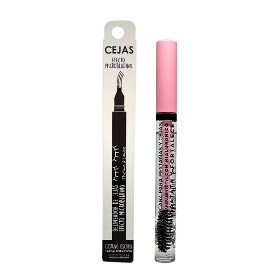 Kit Delineador Microblading Castaño Oscuro + Máscara Cejas Thelma & Louise