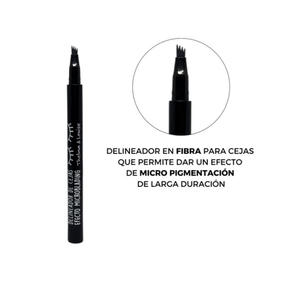 Kit Delineador Microblading Castaño Oscuro + Máscara Cejas Thelma & Louise