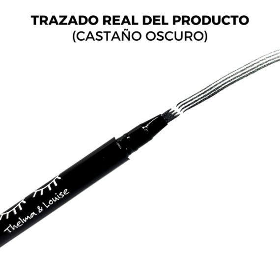 Kit Delineador Microblading Castaño Oscuro + Máscara Cejas Thelma & Louise