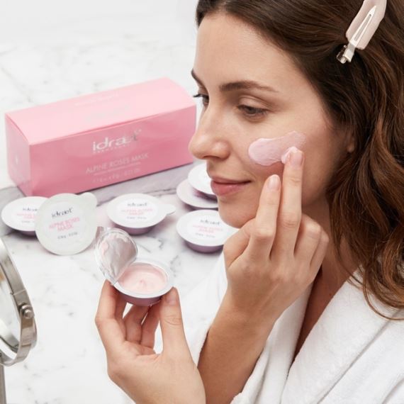 Pack X6 Máscaras Reparadoras Alpine Roses Mask 6g Idraet