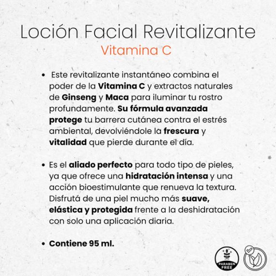 Loción Bruma Facial Vitamina C Revitalizante 95ml Idraet