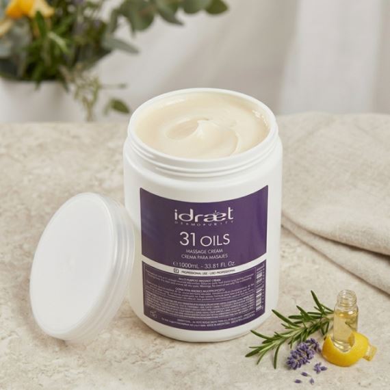 Crema Para Masajes Multipropósito 31 Oils Natural 1kg Idraet