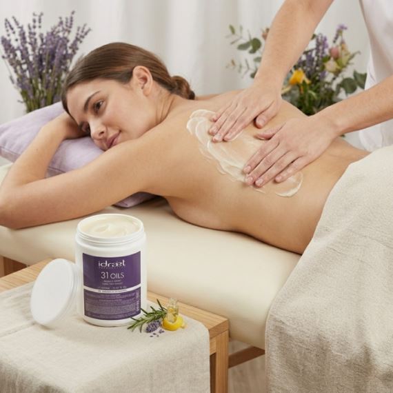 Crema Para Masajes Multipropósito 31 Oils Natural 1kg Idraet