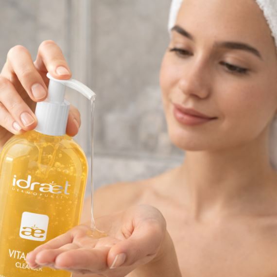 Gel de Limpieza Facial Renovador Vitamina C 500g Idraet