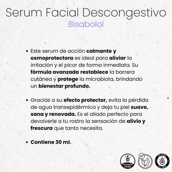 Serum Facial Descongestivo Calmante Bisabolol 30g Idraet