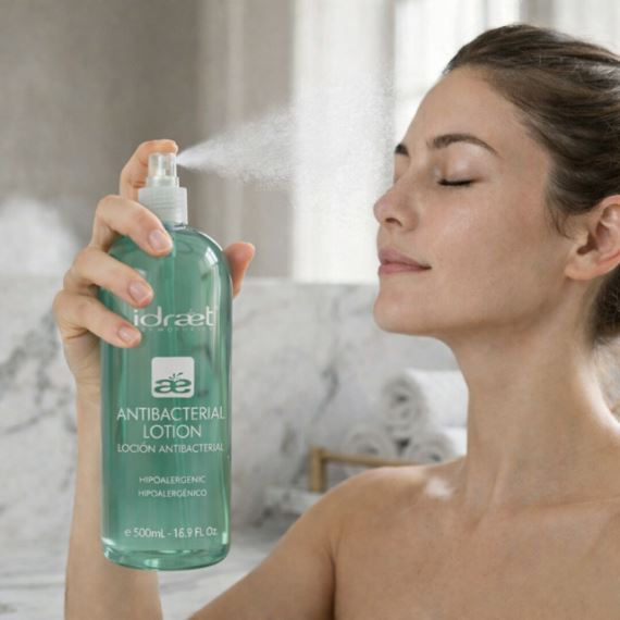 Loción Facial Antibacterial Aloe Vera Piel Sensible 500ml Idraet