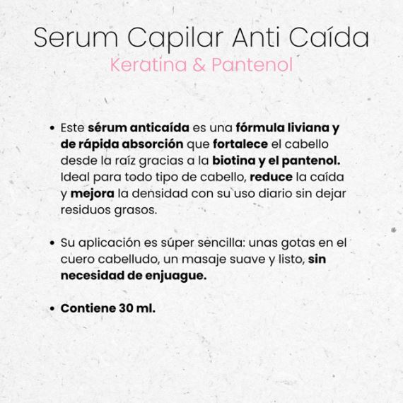 Serum Capilar Anticaída Keratina 30ml Thelma & Louise