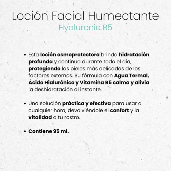 Loción Facial Humectante Hyaluronic B5 Termal 95ml Idraet