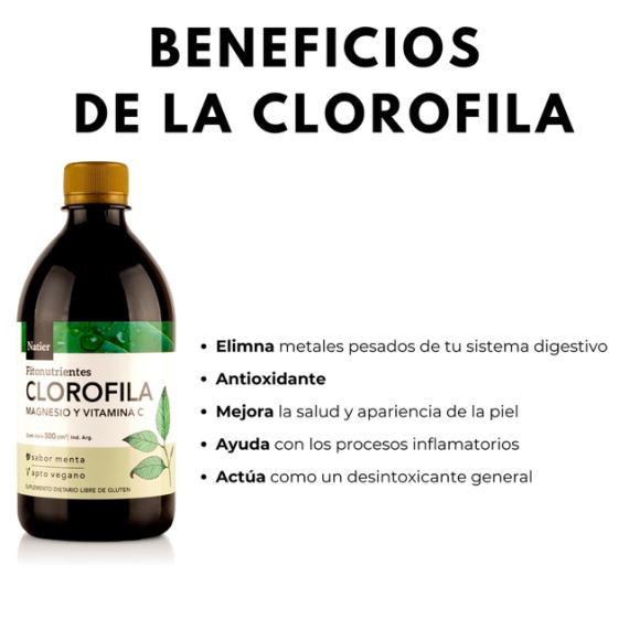Clorofila Bebible Detox Vitamina C Menta 500ml Natier