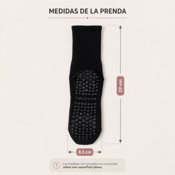 Pack X3 Medias Antideslizantes Pilates Yoga Media Caña Algodón Premium