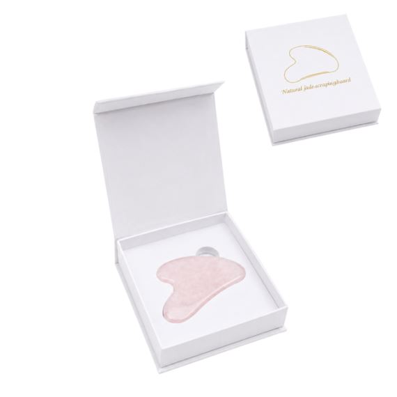 Piedra Gua Sha Masajeador Facial Antiarrugas Cuarzo Rosa