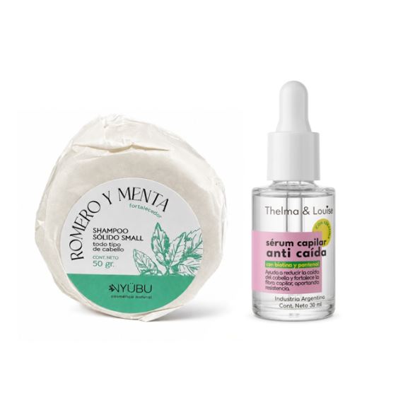 Combo Shampoo Sólido Fortalecedor + Serum Capilar Anticaída