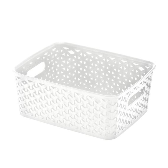 Caja Organizadora Plastica C/Tapa Multiuso Chica Blanca PVC